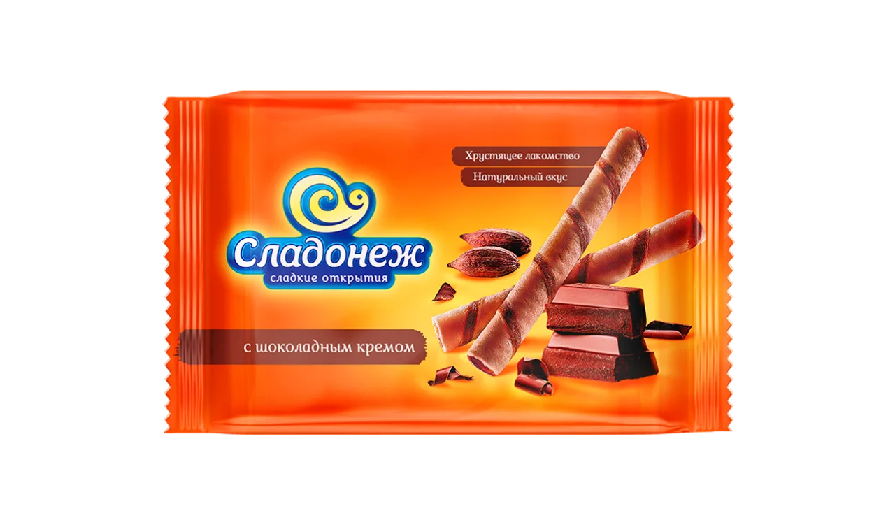 Вафельные трубочки ТМ "Сладонеж" с шоколадным кремом
