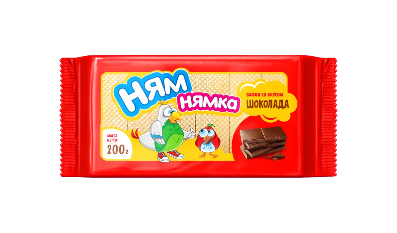 Вафли ТМ "Ням-нямка" со вкусом шоколада