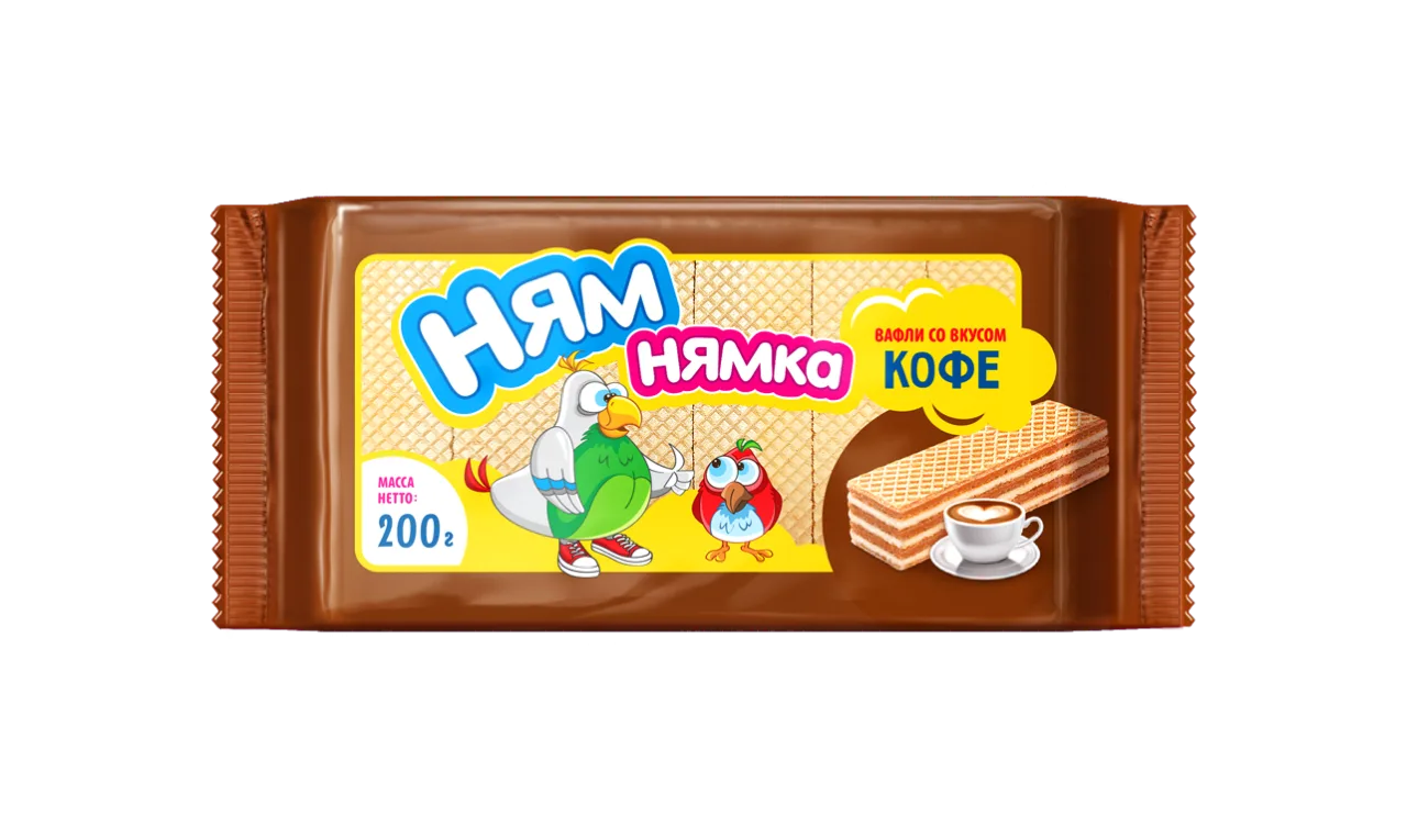 Вафли ТМ "Ням-нямка" со вкусом кофе