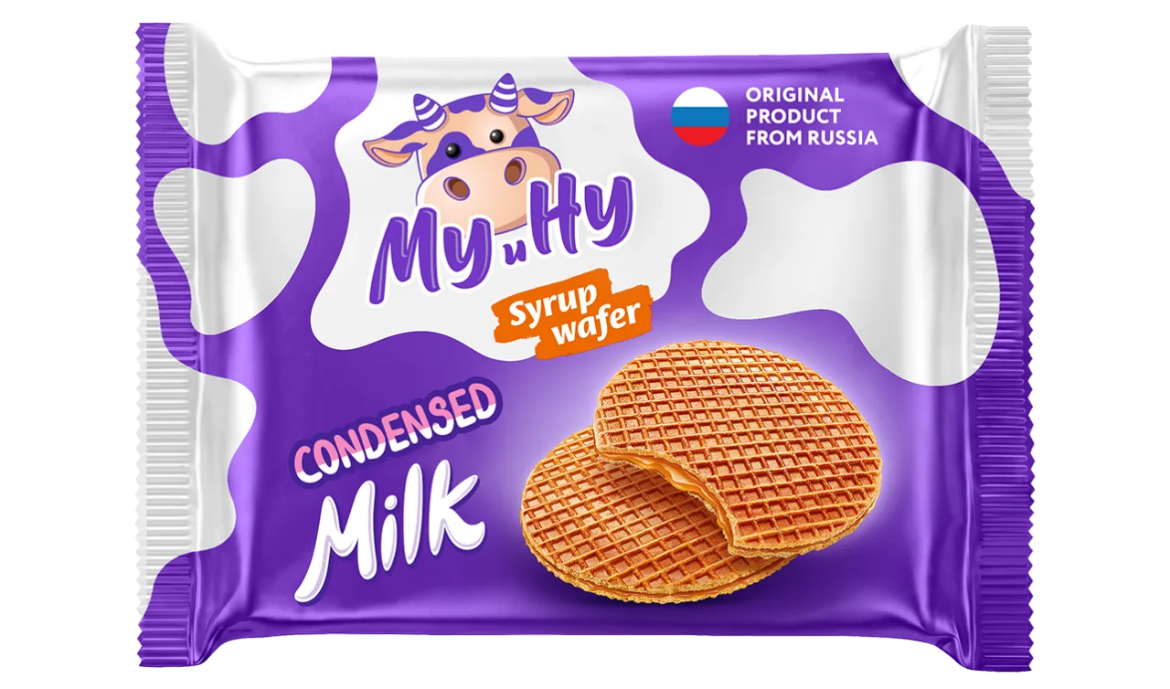Вафли сиропные ТМ "Му и Ну" Варёная сгущенка
