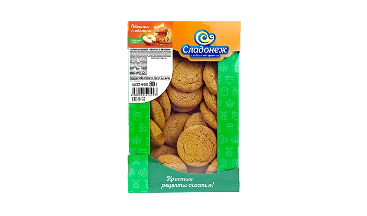 Печенье овсяное с яблоком
