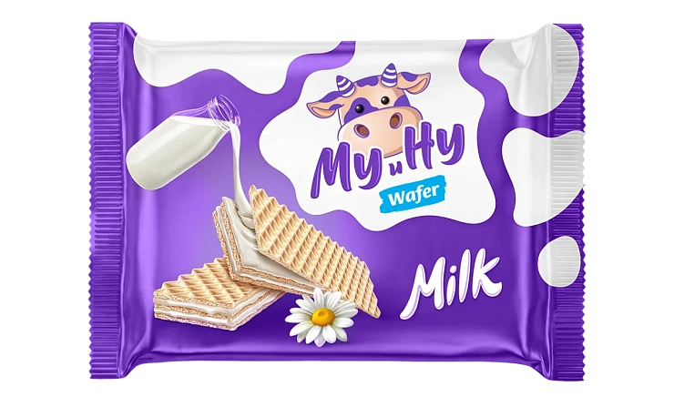 Вафли ТМ "Му и Ну" молочные