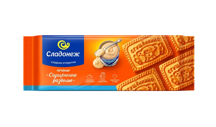 Печенье сахарное ТМ "Сладонеж" Сгущенкино раздолье