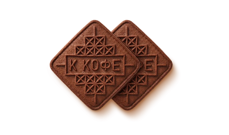 Печенье сахарное "К кофе" с шоколадным вкусом