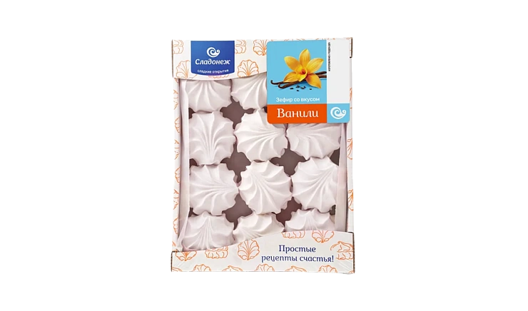 Зеф."Белоснежный" со вкусом ванили