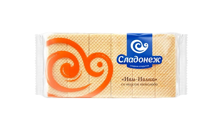 Вафли "Ням-нямка" со вкусом шоколада