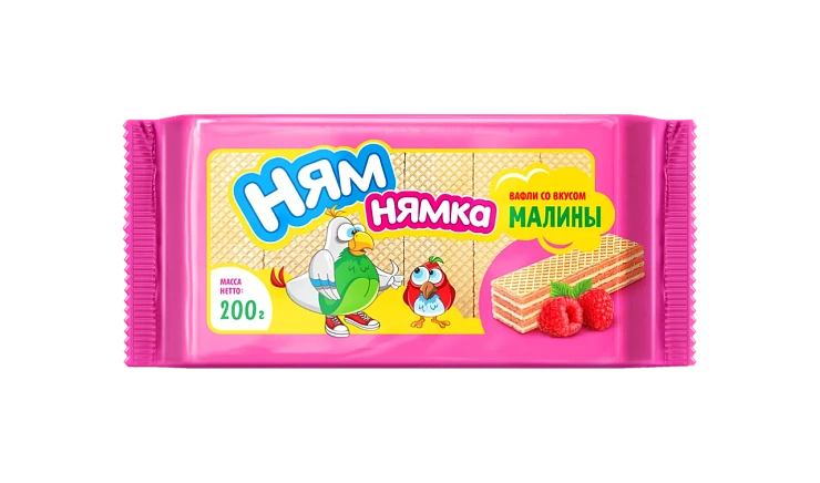 Вафли ТМ "Ням-нямка" со вкусом малины